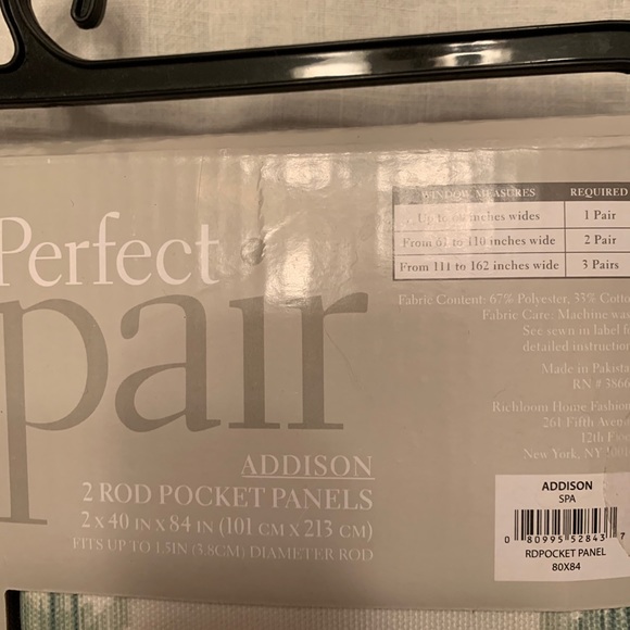 Curtains: Addison 2 Rod Pocket Panels - Picture 4 of 4